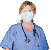 Healthcare worker wearing mask